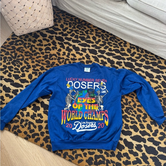 Online Ceramics Tops - Los Angeles Blue Graphic Sweater
